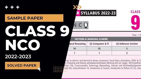 Class 9 NCO sample paper 2022-2023 solved paper/NCO class 9 sample paper 2022-2023/class 9 Olympiad