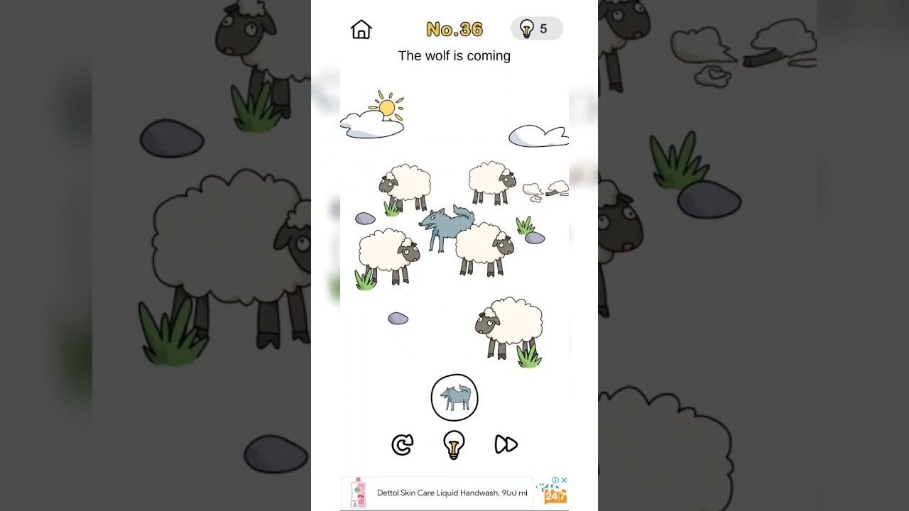 Brain Out | Level No. 36 | Crazy Find | The wolf is coming | Solution Short 