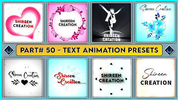 Part# 50 Top 10 New Trending Text Animation Presets | Alight Motion Text Animation Presets Download
