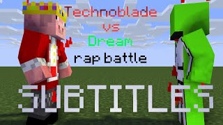 {SUBTITLES} Technoblade vs Dream Rap Battle [Animated]