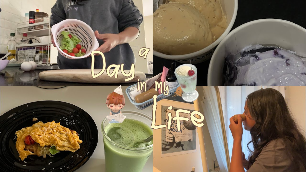 День из моей жизни 🍨 Поход за продуктами, завтрак и матча, душ, осенний макияж 🛀🫧🥪🍵🍅🥬