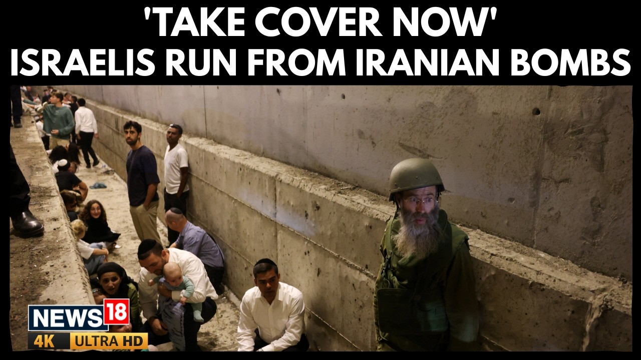 Ирано-израильская война | Израильтяне спешат в убежища после ракетного удара по Тель-Авиву | Вспы...