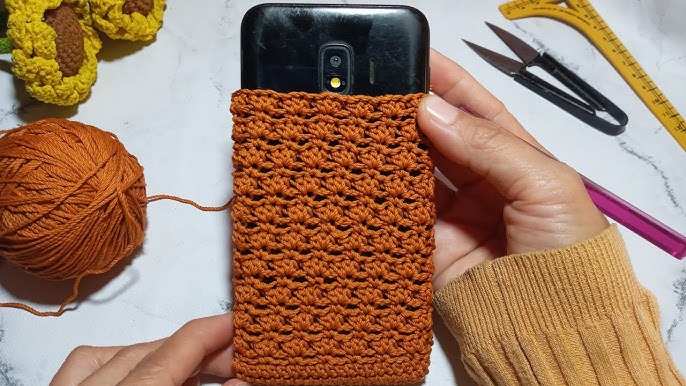 Tas Hape Rajut - crochet cellphone bag LV (Louis Vuitton Tapestry) 