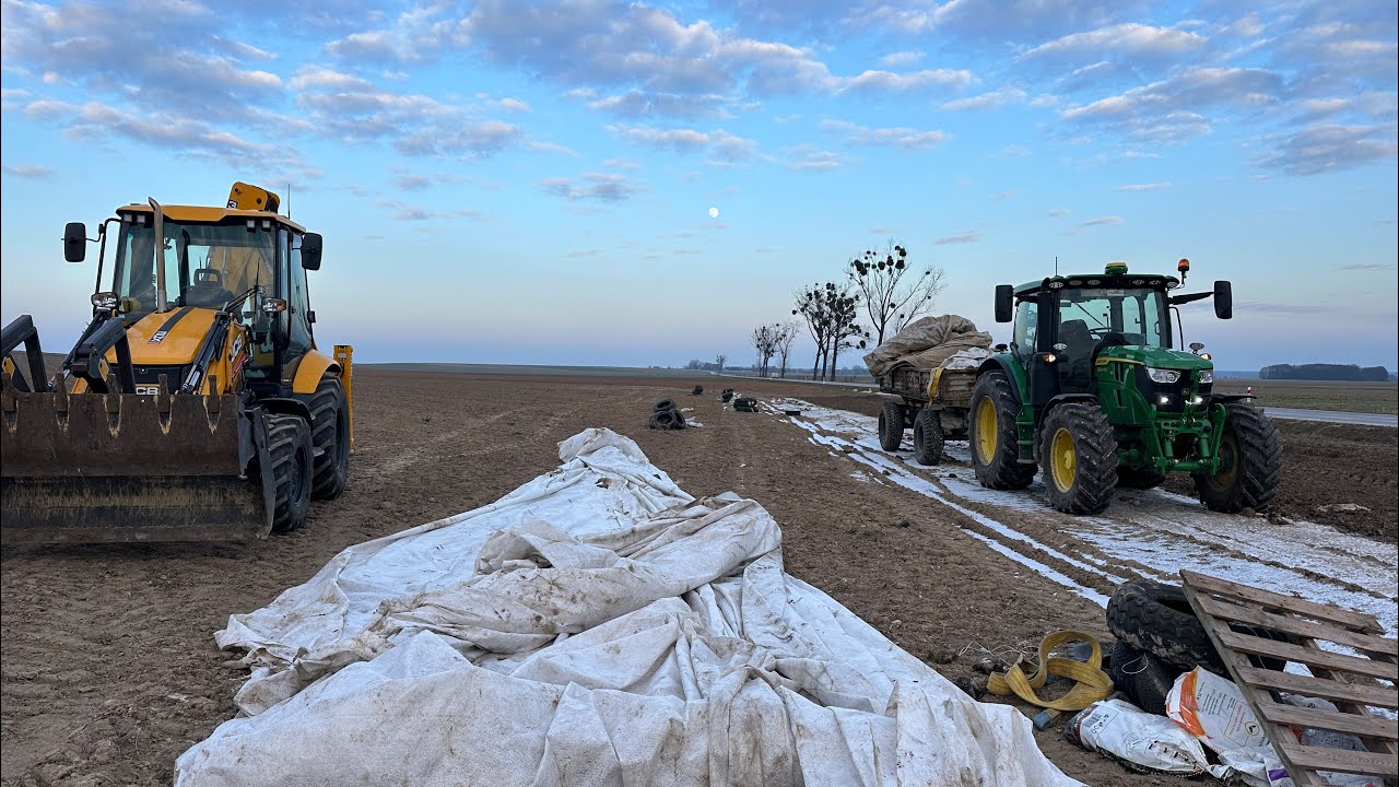 Sprzątamy po pryzmie. Wolę kukurydzę mimo ceny...