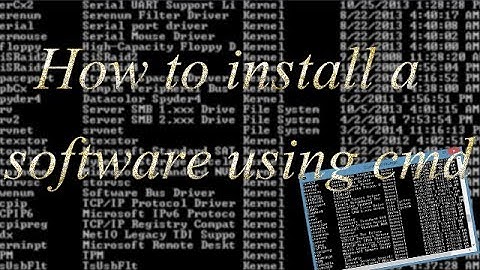 How to install a software using CMD(command promt)