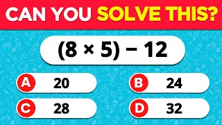 Ultimate Math Quiz 🧠➗✖️ Only Math Expert Can Score 40/40?