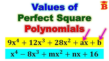 To find values if the Polynomials are perfect square