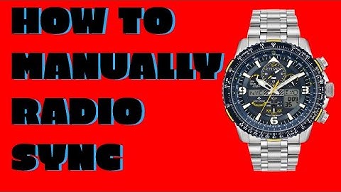 How to manually sync Citizen Skyhawk/Navihawk in Radio Receiving Mode with app!