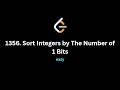 LeetCode 1356: Sort by Number of 1 Bits 🧮