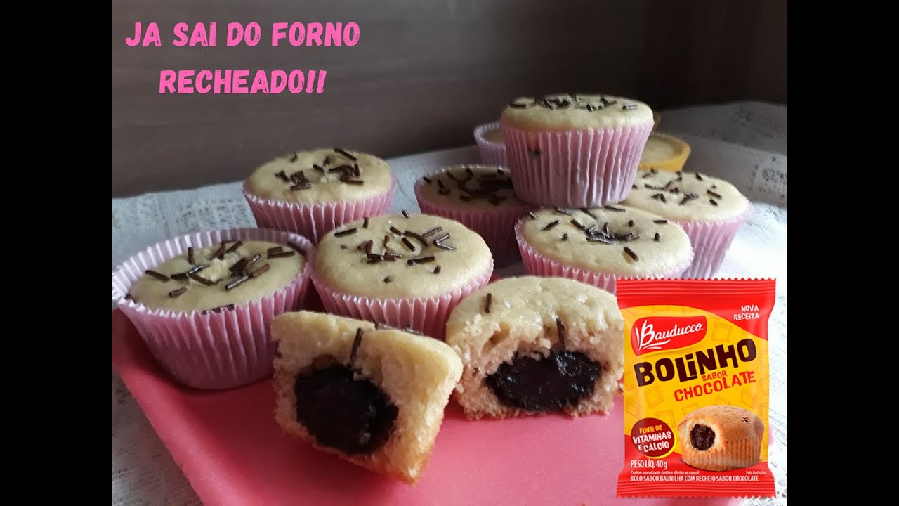 BOLINHO TIPO BAUDUCCO CASEIRO  JA SAI DO FORNO RECHEADO 