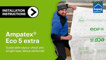 Ampatex Eco 5 extra sustainable vapour check and airtight layer, lattice-reinforced