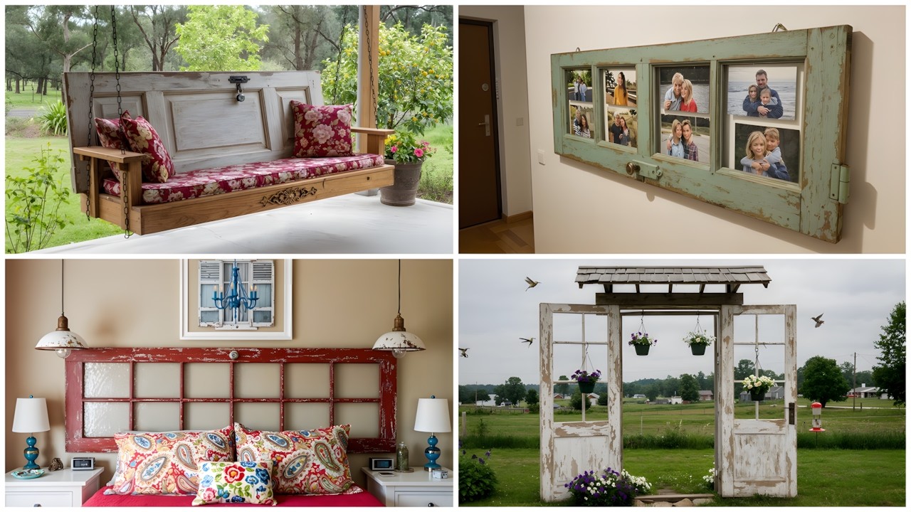 TRANSFORME PORTAS ANTIGAS EM DECORAÇÃO INCRÍVEL!
