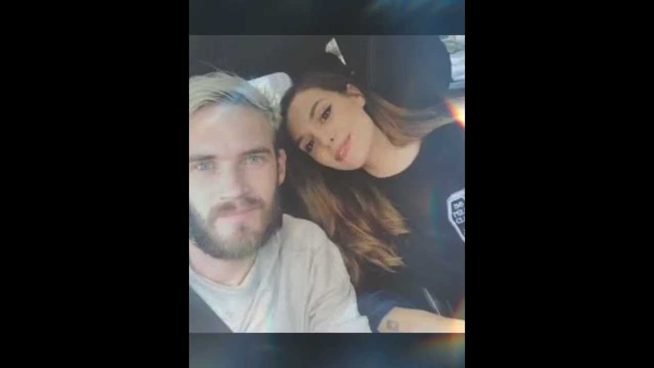 PewDiePie with his wife photo