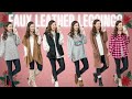 6 WAYS TO STYLE FAUX LEATHER LEGGINGS! Vlogmas Day 16