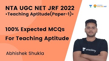 100 % Expected Mcq For Teaching Aptitude | NTA UGC NET- JRF 2022 | Abhishek Shukla