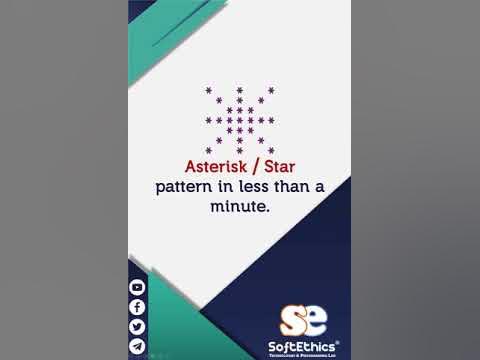 Asterisk/Star pattern | Learn to code asterisk pattern in less than a ...