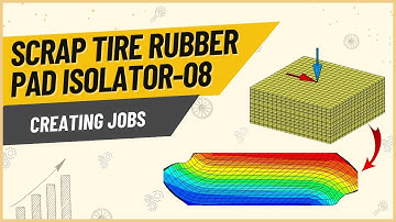 MSC Marc Mentat Full Tutorial 2025 | Part-08 | Creating Jobs | Scrap Tire Rubber Pad Isolator
