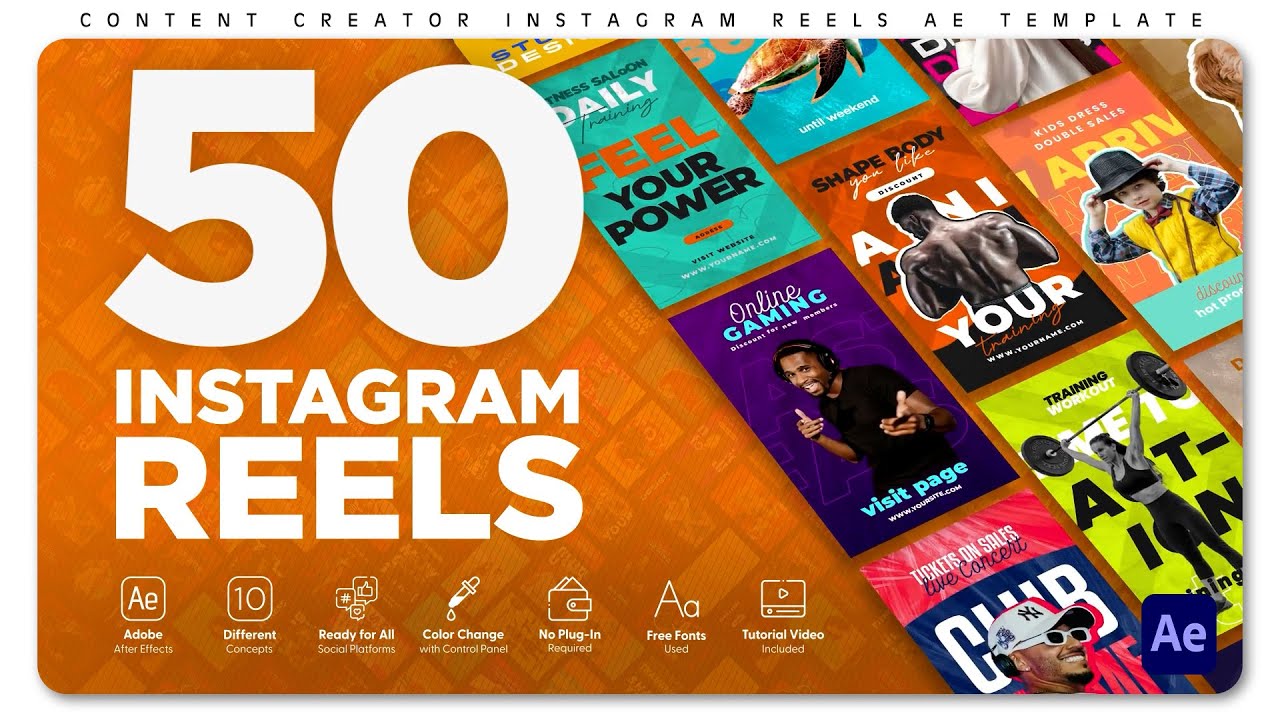 Content Creator Instagram Reels - After Effects Template | Free Download | Templates for Creators