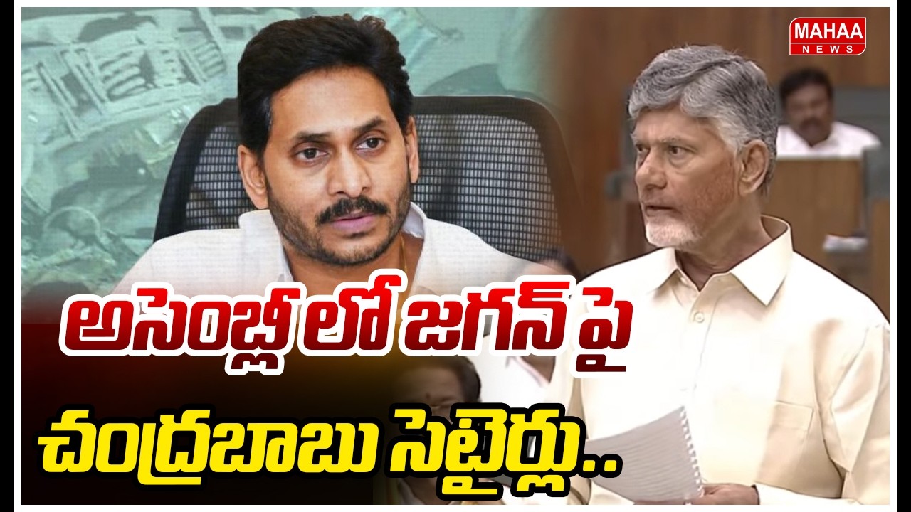 అసెంబ్లీ లో జగన్ పై చంద్రబాబు సెటైర్లు..CM Chandrababu Satirical Punches on YS Jagan in AP Assembly