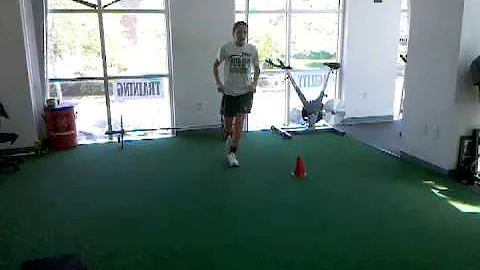 Xtreme Athlete  Dina Miller doing One Legged Hops