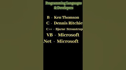 Programming Languages & Developers #ldtypist  #computerassistant  #dca #psc