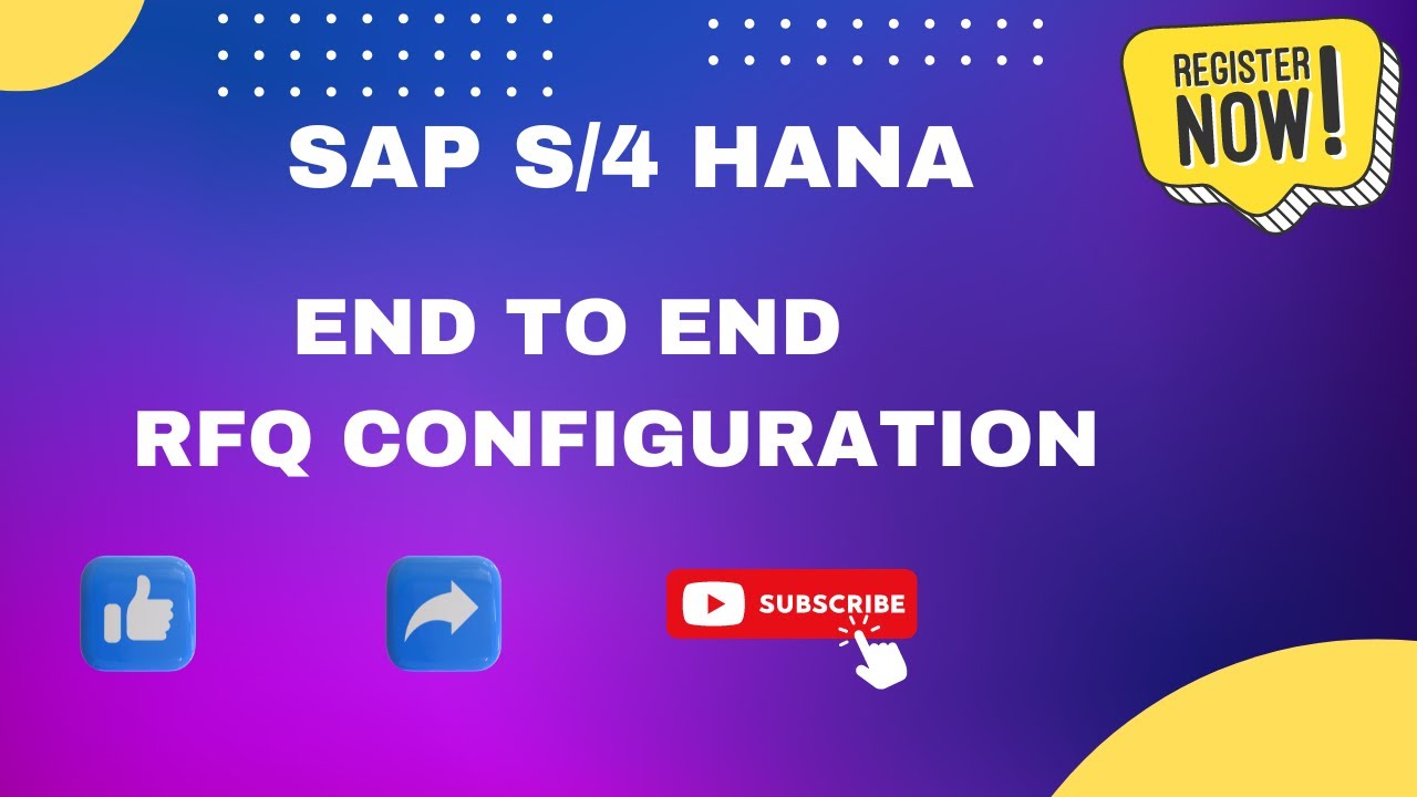 Request For Quotation RFQ End To End Configuration In SAP MM S 4 HANA Request For Quotation RFQ End To End Configuration In SAP MM S 4 HANA