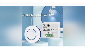 RF 433MHz Wireless Light Switch 220V 110V 10A Relay Controlle Mini Round Button Wall Panel Switch Re