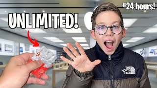 Letting MY 12 YEAR OLD control the CREDIT CARD for 24 HOURS! •UNLIMITED BUDGET•