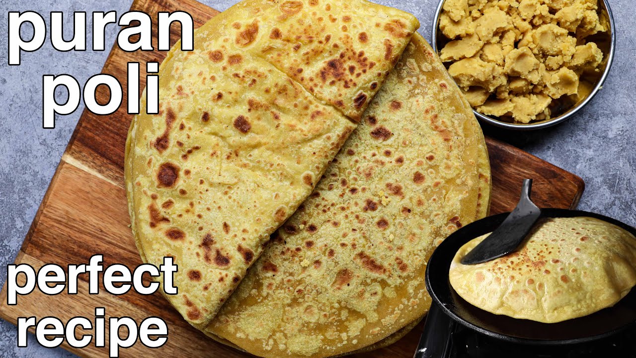 perfect puran poli recipe - maharashtrian pooran poli tips & tricks | traditional sweet pooran poli | Hebbar | Hebbars Kitchen