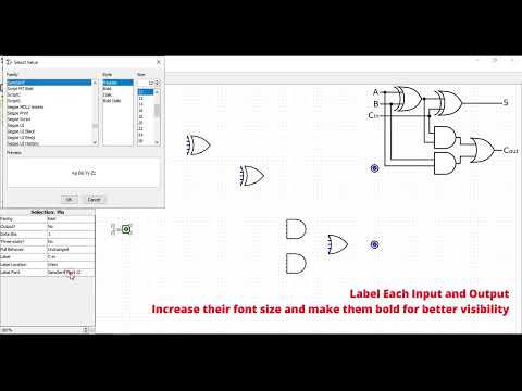 Full Adder Circuit simulation in Logisim || Gate Level Full Adder Circuit || Simulate Electronics