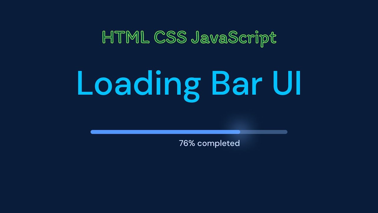 Loading Bar Website using HTML CSS JS | Full Tutorial with Source Code ...