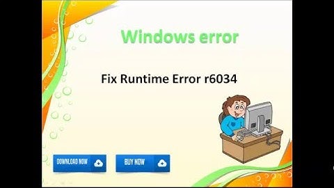 Fix Runtime Error r6034