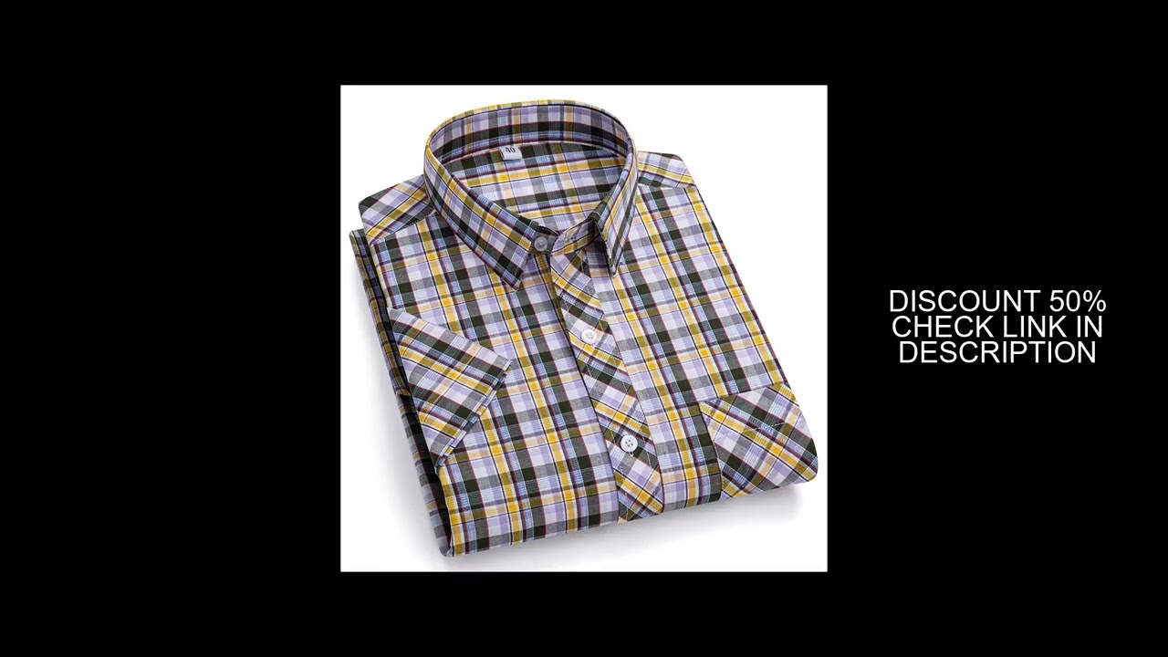 Plus Size 8XL 7XL New Men's Shirts Short Sleeve Cotton Plaid Shirt Formal Fashion Thin Soft Classic