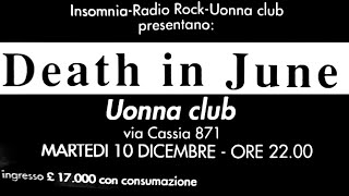 Death In June - Uonna Club, Roma, Italy, 10 Dec 1991 FULL LIVE CONCERT