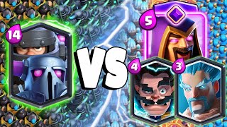 Mega Knight Pekka Vs Evolved Wizard Team 3V2