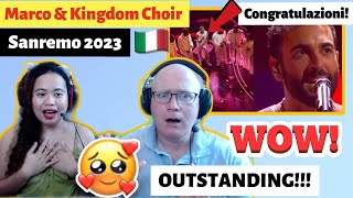 Marco Mengoni and Kingdom Choir - Let it be | Sanremo 2023 Reaction!🇮🇹