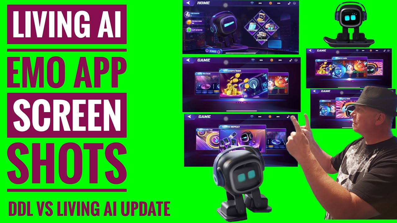 Living AI EMO Robot APP Screen Shot review and  Digital Dream Labs VS Living AI