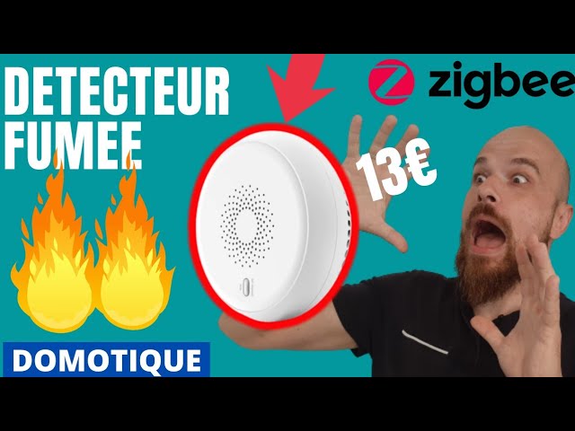 Aubess Tuya Zigbee Wifi Détecteur de fumée Capteur 80db Alarme Incendie  Détecteur de fumée intelligent