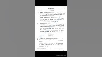 HPU MA HISTORY (History and Historiography) 1ST SEMESTER PYQP