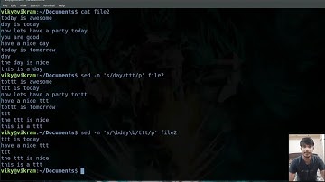editing text using sed command in linux | stream editor in linux | sed command in detail