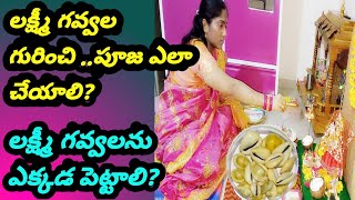 లక్ష్మీ గవ్వల ప్రాముఖ్యత/lakshmi pasupu gavvalu/lakshmi gavvalu pooja vidhanam/in telugu