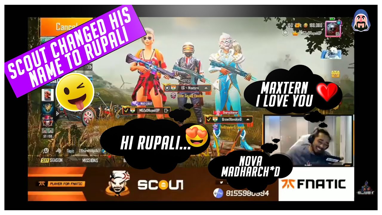 Scout Changed his name to Rupali LOL I Pranked Maxtern, Reglatos,etc I Nova SpoilSport