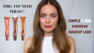 Reviewing the Charlotte Tilbury Beauty Light Wands | Simple 5 min makeup look