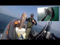 Pesca submarina en el Estrecho  2 dentones 8 5 y 3 5 kg