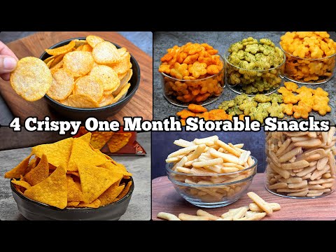 Ultimate Crispy Snacks 4 Recipes for 1-Month Storage  Easy Homemade Tea Time Snacks