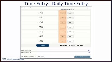 Time Entry for Providers