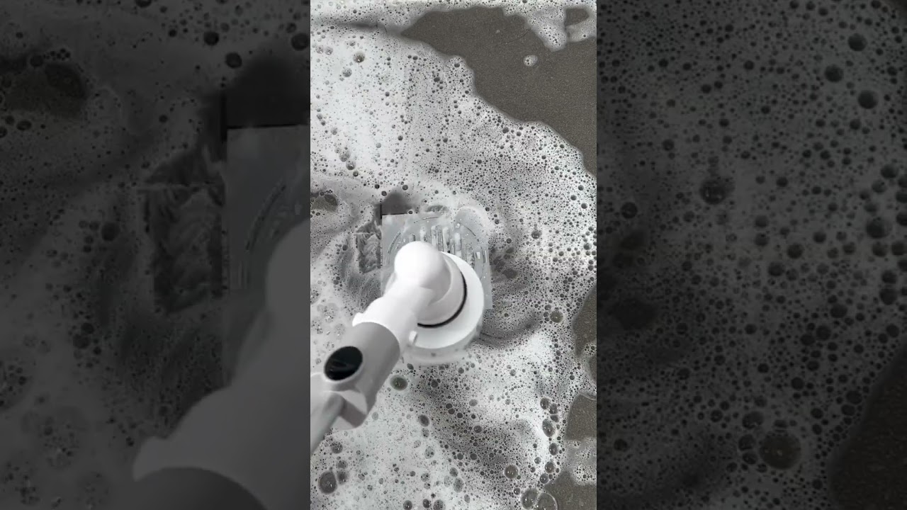 Electric Spin Scrubber Shower Cleaning Brush with Extension Arm for Bathtub Grout Tile Floor