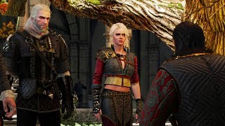 THE WITCHER 3 - Ciri meets her father Emhyr (take or refuse the coin ) [4K, 60fps]