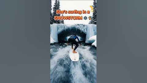 Most Extreme Surf Ever!😳❄️#shorts #tallgirl #surfing #viralshorts