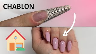 La pose d&#39;ONGLES EN GEL avec CHABLONS à la MAISON 🏡